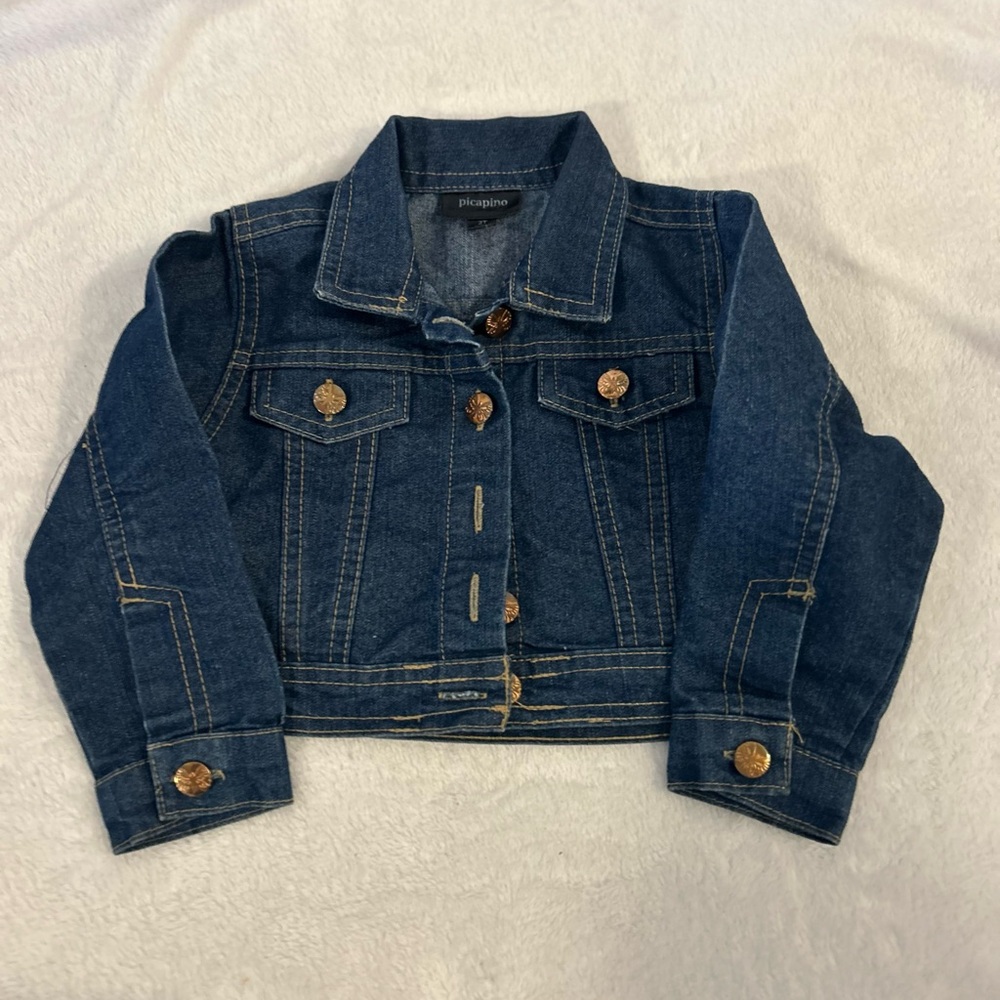 picapino kids Blue Denim Kids Jacket